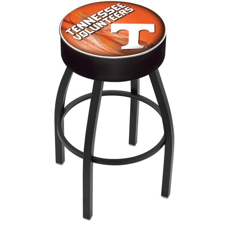 Holland Bar Stool Co 30" 4" Tennessee Cushion Seat, Blk Wrinkle Base Swivel Bar Stool L8B130Tennes-D2